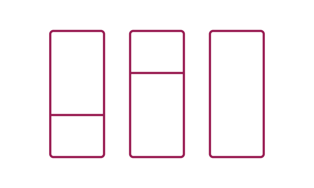 Abstract graphic of three bars with lines.