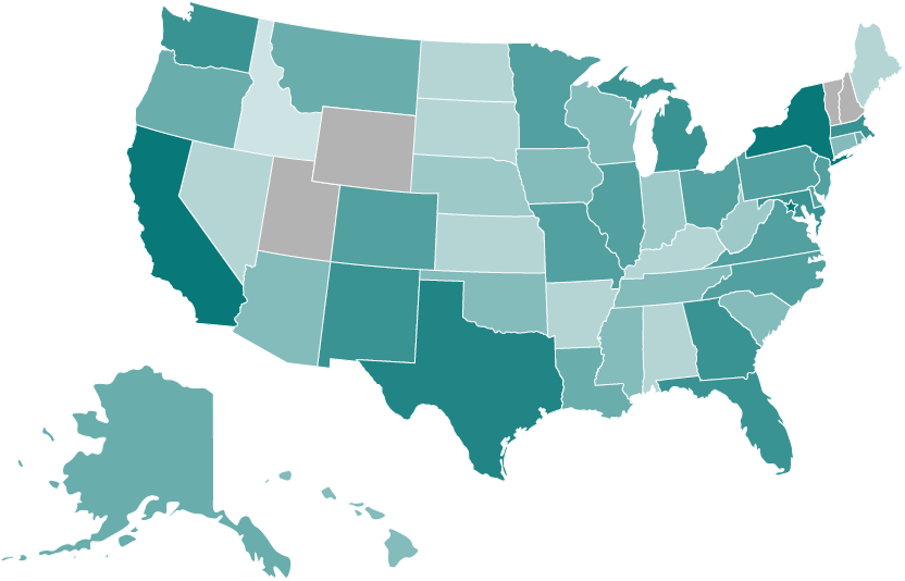 Map showing TMC reach across the United States.